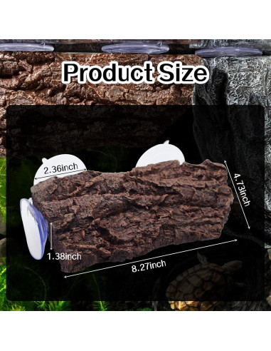 Plataforma Flotante para Tortugas Abustle Pig - Roca Natural 22x13x4 cm