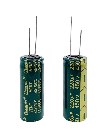 Capacitores Electrolíticos de Aluminio 220UF 450V Cermant 2Pcs Capacitores Electrolíticos de Aluminio 220UF 450V Cermant 2Pcs