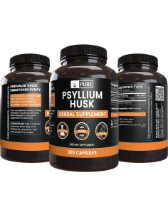 Cápsulas de Cáscara de Psyllium 365 Unidades - Ingredientes Puros 2