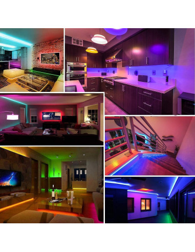 Tira LED 15,24 m Keepsmile RGB Control APP Bluetooth