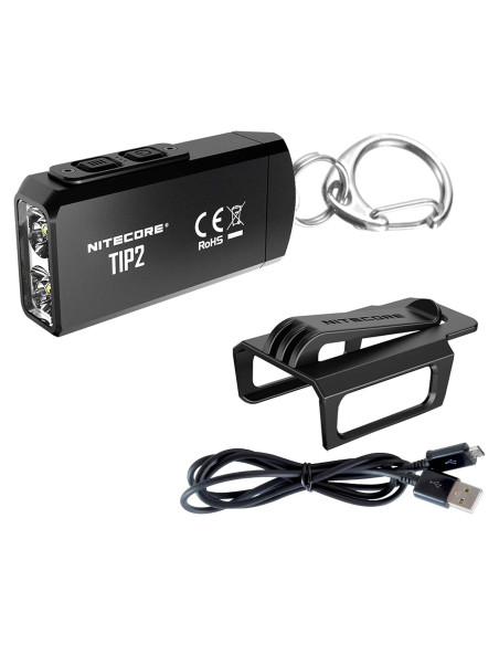 Linterna de llavero Nitecore TIP2, 720 lúmenes, recargable USB Linterna de llavero Nitecore TIP2, 720 lúmenes, recargable USB