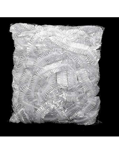 100 Gorras de Ducha Desechables Plástico Transparentes KINGLAKE