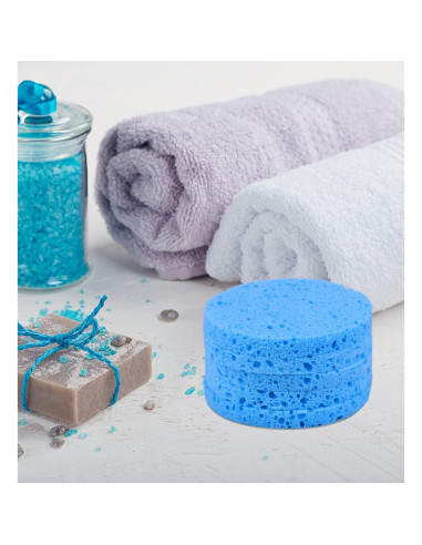 Esponjas Faciales Comprimidas Siluker - 50 Unidades 100% Celulosa Natural