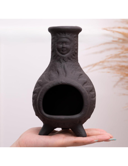 Soporte de Palo Santo MOUGIGI con Cara de Sol - Terracota Soporte de Palo Santo MOUGIGI con Cara de Sol - Terracota