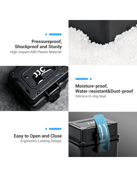 Estuche Compacto JJC para 2 Baterías DSLR y Tarjetas de Memoria Estuche Compacto JJC para 2 Baterías DSLR y Tarjetas de Memoria