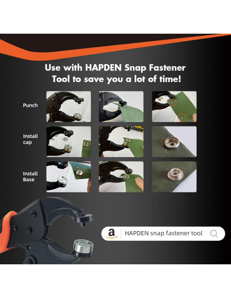 Kit de 400 Botones Marinos HAPDEN de Acero Inoxidable 3/8" Kit de 400 Botones Marinos HAPDEN de Acero Inoxidable 3/8"