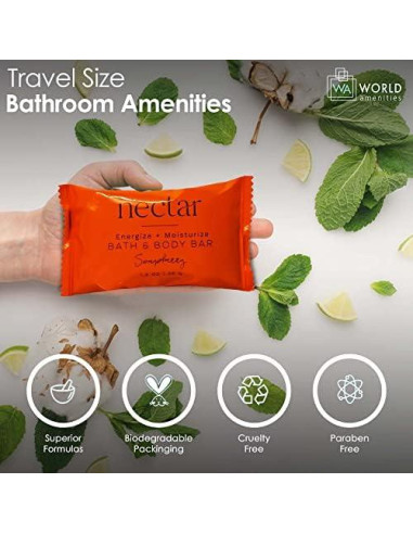 Barra de Baño Nectar - Flor de Naranja Dulce, 25 Unidades, 34g