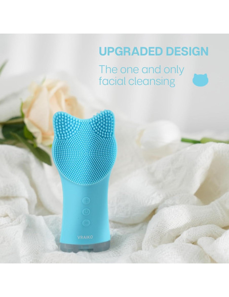 Cepillo Facial MIA VRAIKO Recargable Impermeable Azul Cepillo Facial MIA VRAIKO Recargable Impermeable Azul