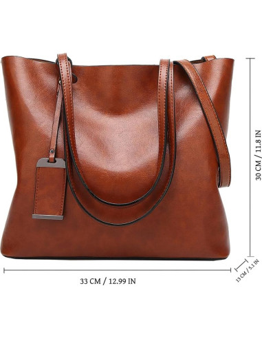 Bolsa de Mano ALARION de Cuero Sintético para Mujeres