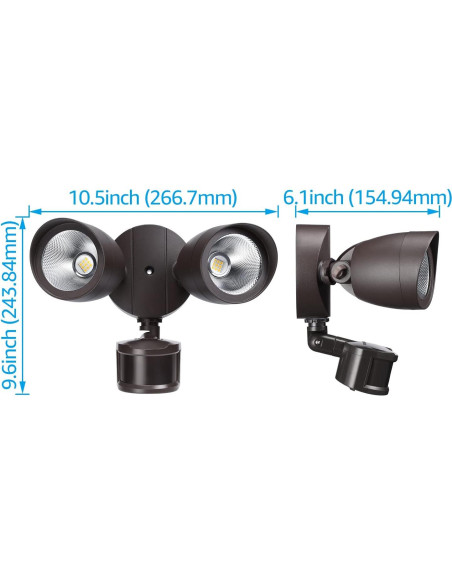 Luz de Inundación LED LEONLITE con Sensor de Movimiento 1400lm Luz de Inundación LED LEONLITE con Sensor de Movimiento 1400lm