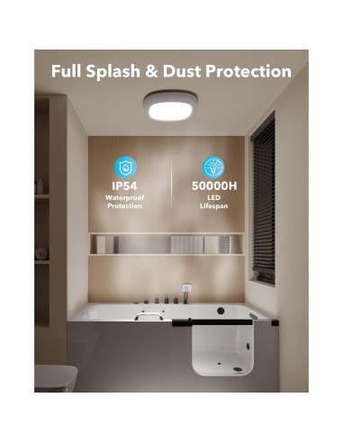 Luz de Techo Recargable Tedmos IP54 con Sensor de Movimiento