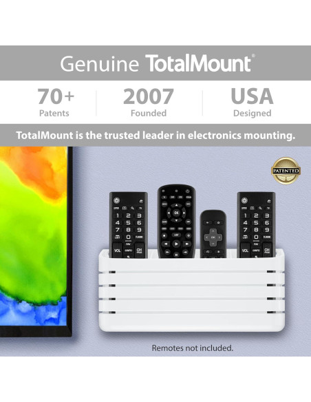 Soporte de Control Remoto TotalMount Blanco Premium para 4 Controles Soporte de Control Remoto TotalMount Blanco Premium para 4 Controles