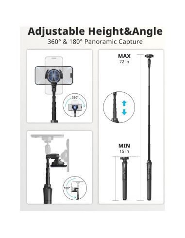 Trípode UBeesize 72 cm para iPhone y Android con Control Remoto