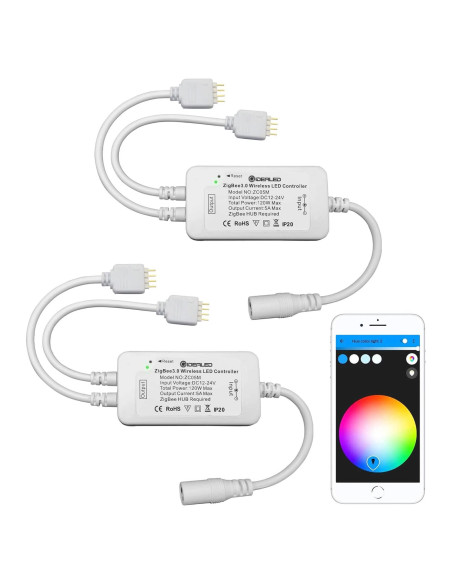 Controlador LED Inteligente GIDEALED ZC05M 2 Salidas RGB ZigBee Controlador LED Inteligente GIDEALED ZC05M 2 Salidas RGB ZigBee