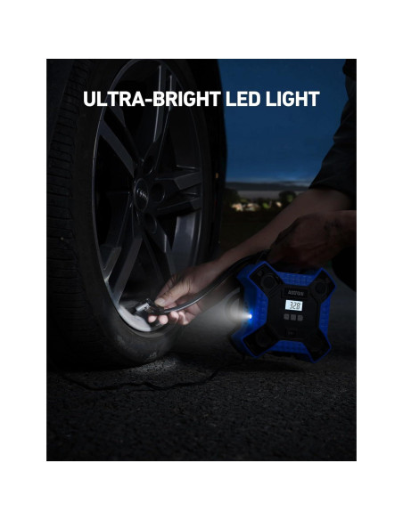 Compresor de Aire AstroAI 12V Portátil 160 PSI con Luz LED Compresor de Aire AstroAI 12V Portátil 160 PSI con Luz LED