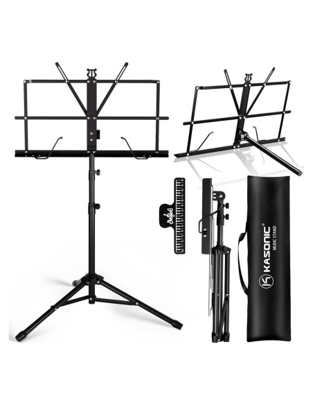 Soporte de Música K KASONIC Plegable 2 en 1 Ajustable 0.97 kg Soporte de Música K KASONIC Plegable 2 en 1 Ajustable 0.97 kg