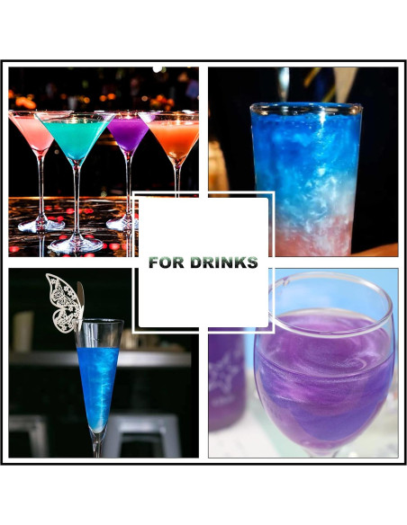 Brillo Comestible para Bebidas ERCorArt - 12 Colores 4g Brillo Comestible para Bebidas ERCorArt - 12 Colores 4g