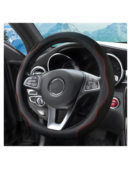 Cubierta de Volante Zipelo 37-38 cm Antideslizante Negro Cubierta de Volante Zipelo 37-38 cm Antideslizante Negro
