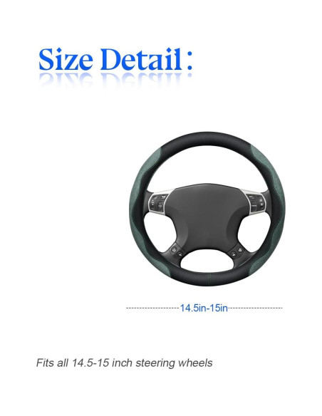 Cubierta de Volante Zipelo 37-38 cm Antideslizante Negro Cubierta de Volante Zipelo 37-38 cm Antideslizante Negro