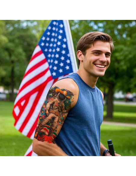 Tatuajes Temporales Patrióticos VERKSTAD - 16 Hojas 4 de Julio Tatuajes Temporales Patrióticos VERKSTAD - 16 Hojas 4 de Julio