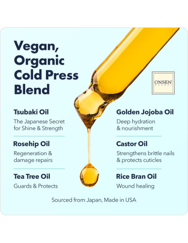 Aceite Reparador de Uñas Onsen Secret 10ml - Tsubaki y Jojoba