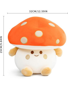 Almohada de Peluche Champiñón Nuokin 30 cm Naranja 2