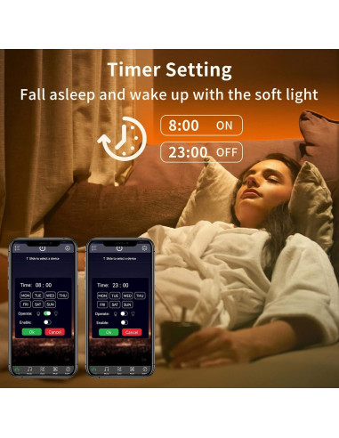 Tira LED RGB KSIPZE 30,48 m Control Bluetooth Música