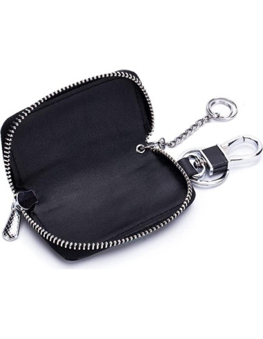 Funda de Llave de Coche de Cuero Negro Universal