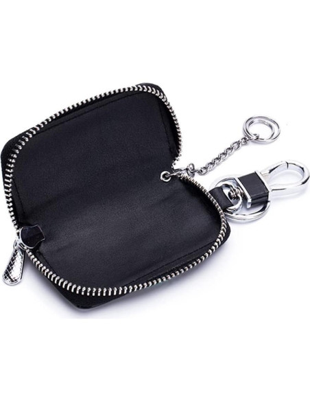 Funda de Llave de Coche de Cuero Negro Universal Funda de Llave de Coche de Cuero Negro Universal