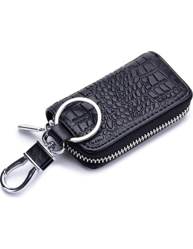 Funda de Llave de Coche de Cuero Negro Universal