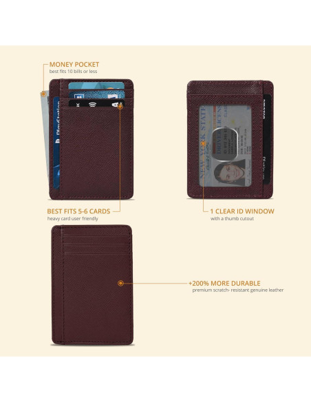 Billetera Minimalista Slim de Cuero Genuino Clifton Heritage - RFID Billetera Minimalista Slim de Cuero Genuino Clifton Heritage - RFID