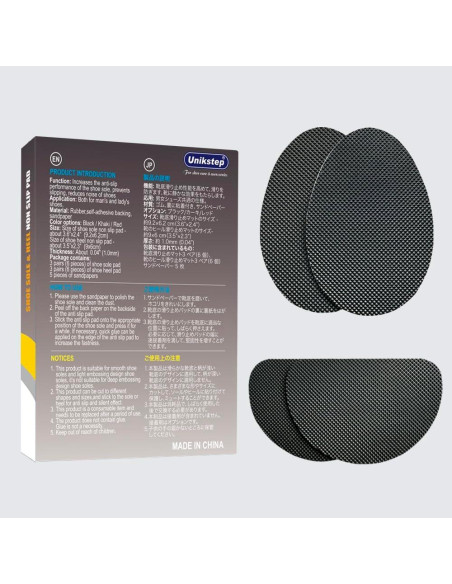 Almohadillas Antideslizantes UNIKSTEP 6 Pares Goma Negra Almohadillas Antideslizantes UNIKSTEP 6 Pares Goma Negra