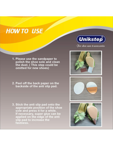 Almohadillas Antideslizantes UNIKSTEP 6 Pares Goma Negra