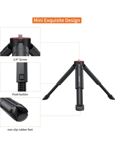 Trípode Mini UURIG TP05 Extensible para Cámara y Selfie