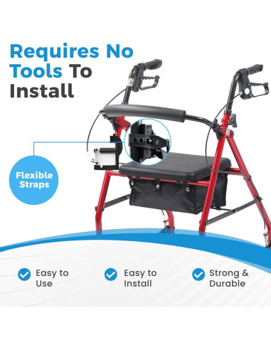 Soporte de Taza Ajustable para Silla de Ruedas - 2 Paquete