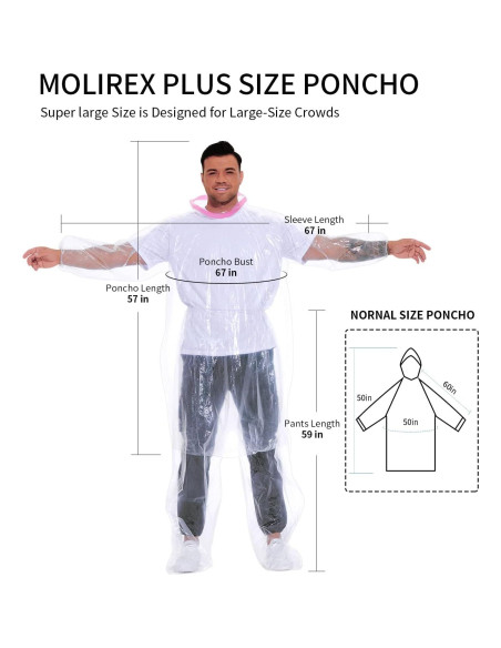 Conjunto de Impermeables Desechables 2 Paquetes Talla Grande Conjunto de Impermeables Desechables 2 Paquetes Talla Grande