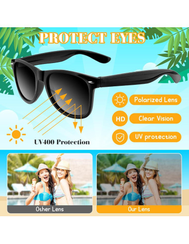 Gafas de sol negras ASTARON - 6 unidades para fiestas y eventos