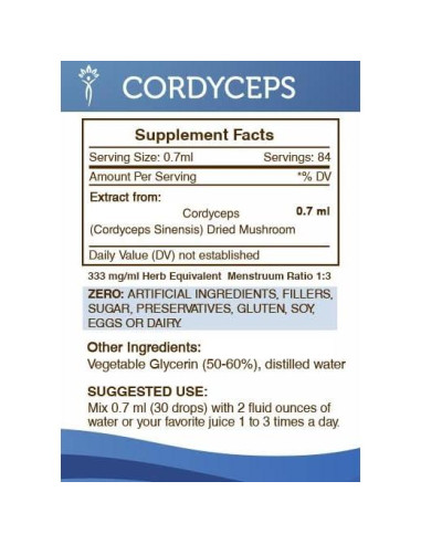 Tintura de Cordyceps Sinensis 59 ml - Secretos de la Tribu