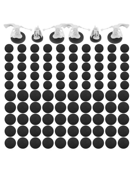 100 Piezas Bases Redondas Plástico 25mm y 32mm DisplayMore 100 Piezas Bases Redondas Plástico 25mm y 32mm DisplayMore