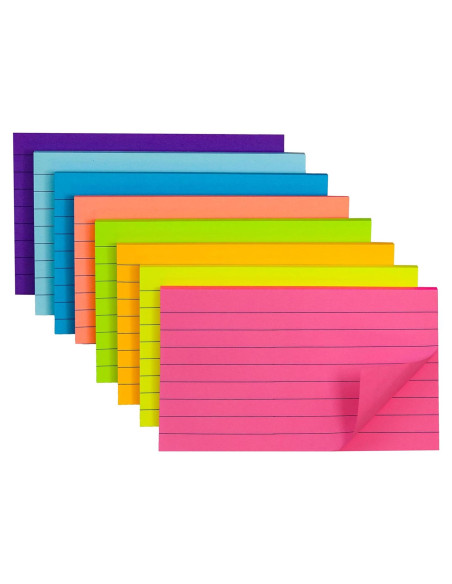 Bloc de Notas Adhesivos YEECOK 3x5" 8 Colores 50 Hojas Bloc de Notas Adhesivos YEECOK 3x5" 8 Colores 50 Hojas