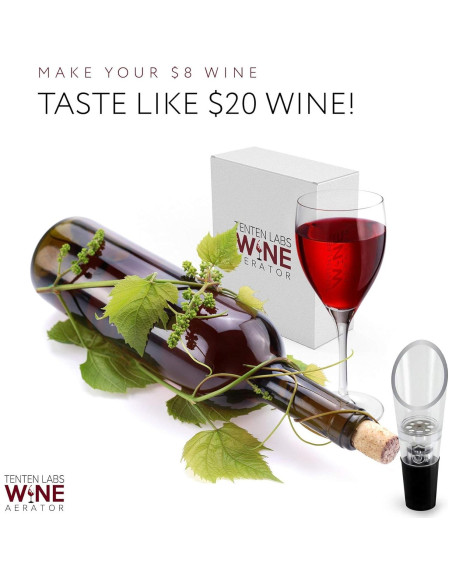 Aerador y Tapón de Vino TenTen Labs - Conservador 2 Piezas Aerador y Tapón de Vino TenTen Labs - Conservador 2 Piezas