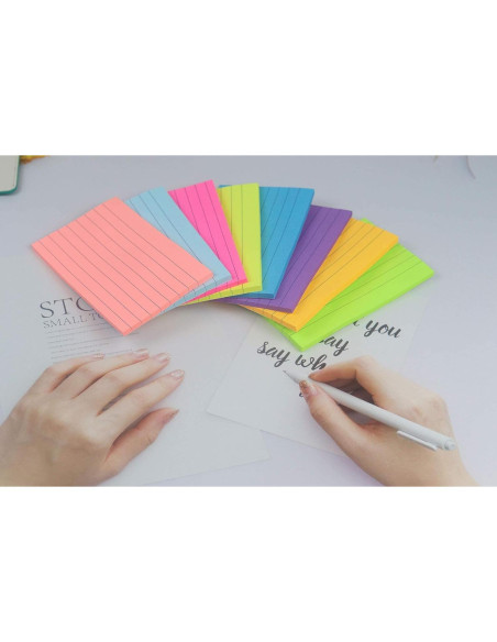 Bloc de Notas Adhesivos YEECOK 3x5" 8 Colores 50 Hojas Bloc de Notas Adhesivos YEECOK 3x5" 8 Colores 50 Hojas