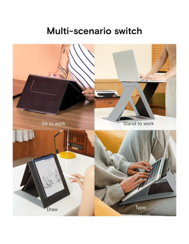 Soporte Plegable para Laptop MOFT Negro Ergonómico 31.5x27.4 cm