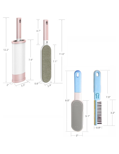 2 Cepillos Reutilizables JoyArrive para Pelo de Mascota Azul 2 Cepillos Reutilizables JoyArrive para Pelo de Mascota Azul