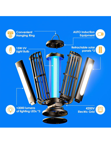 Zapper de Insectos Solar HUAJIAPENG XT-01 2 Paquete IP65