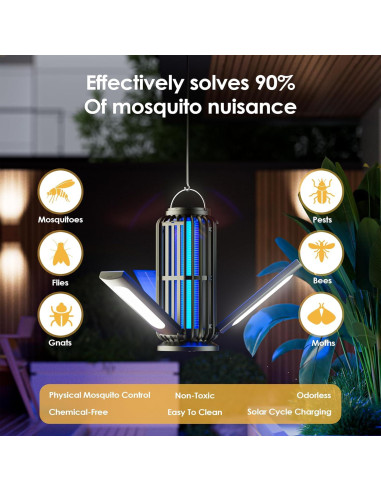 Zapper de Insectos Solar HUAJIAPENG XT-01 2 Paquete IP65