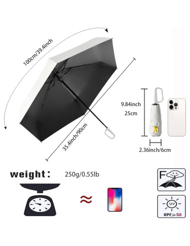 Paraguas Plegable Mini Travel Bifrost Erised UV 50+ 25cm
