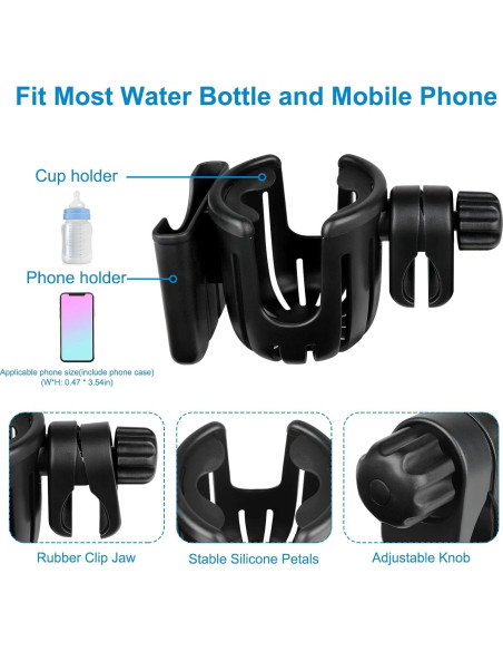 Soporte para Taza y Teléfono Accmor AC8362 Negro Universal Soporte para Taza y Teléfono Accmor AC8362 Negro Universal