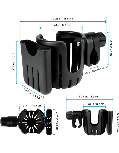 Soporte para Taza y Teléfono Accmor AC8362 Negro Universal Soporte para Taza y Teléfono Accmor AC8362 Negro Universal