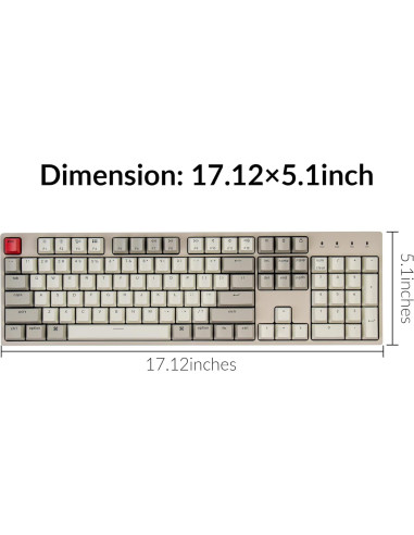 Teclado Mecánico Keychron C2 104 Teclas USB-C para Mac/Windows